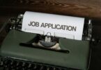 image of a typewriter typing out the words job application | Get A Job in Totonto
